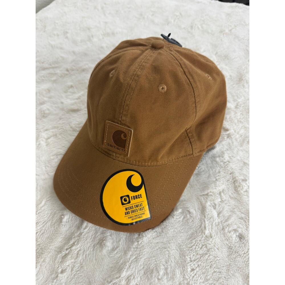 Carhartt Brown Canvas Cap Hat Adjustable OS Workwear